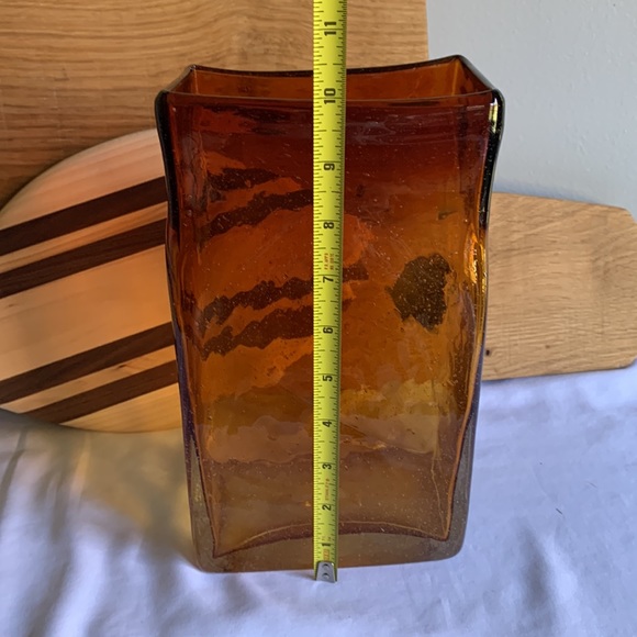 Hand Blown Seeded Glass Vase - Picture 14 of 14